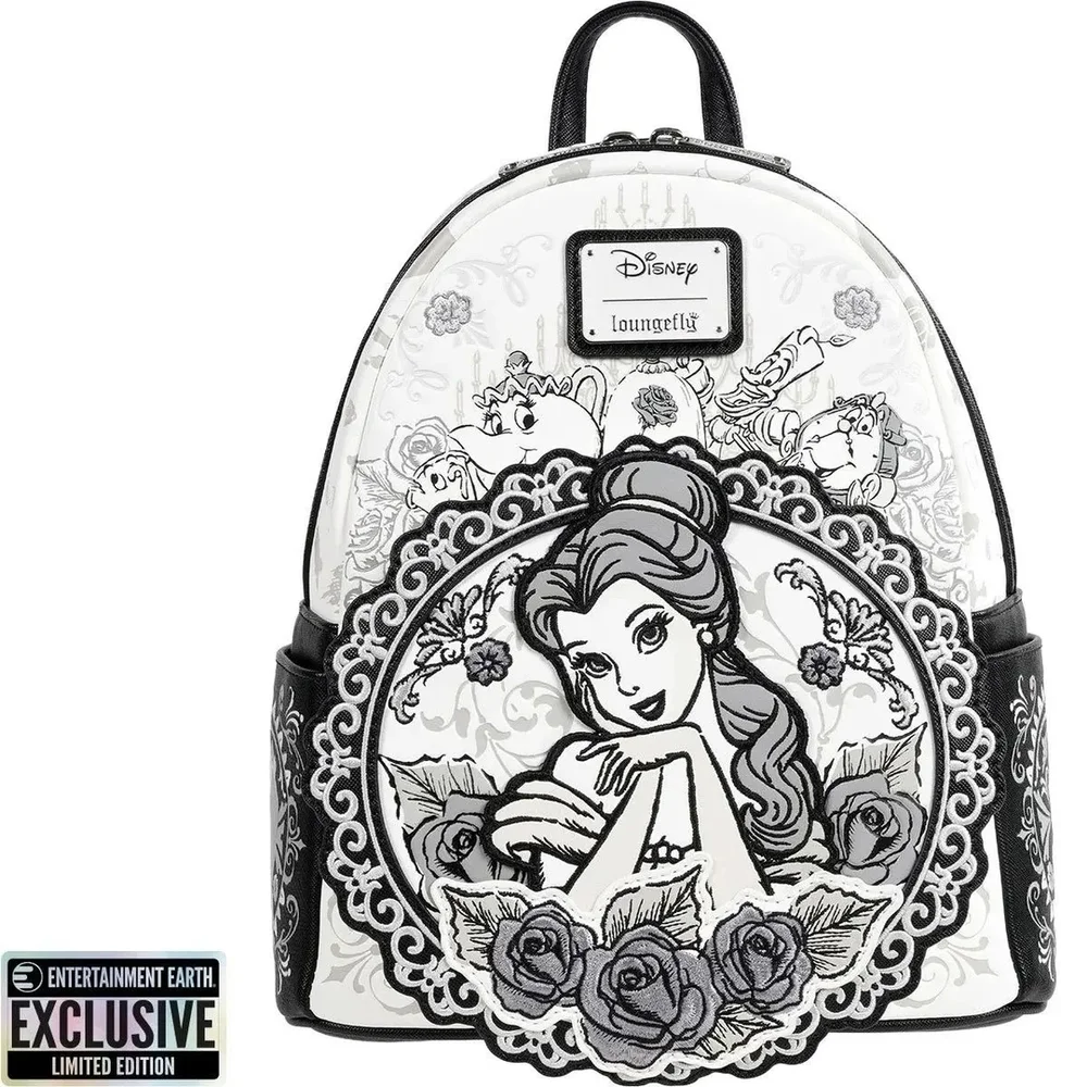 Loungefly Disney Belle Black and White Backpack